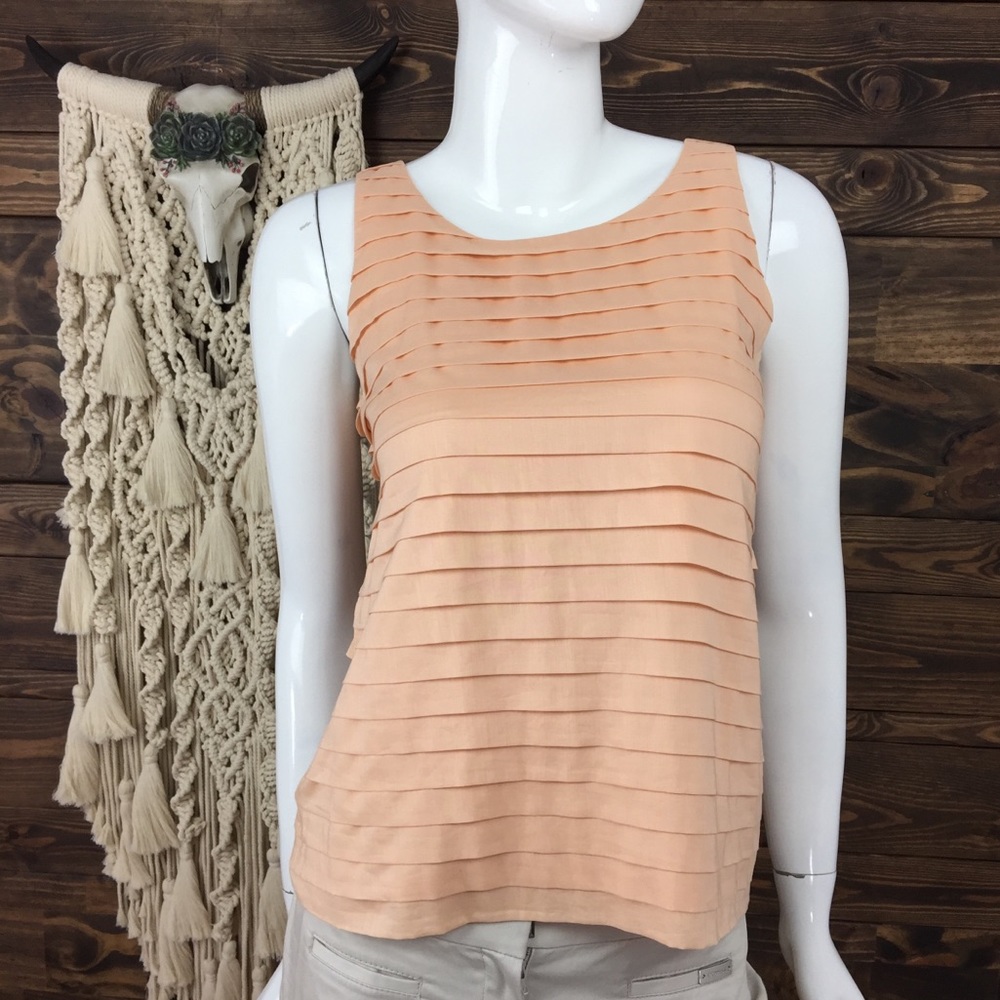 J.‎ Crew | Pleated Down Sleeveless Blouse Top